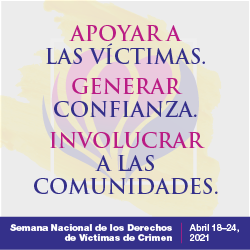 2021 Semana Nacional de los Derechos de Víctimas de Crimen Anuncio de Vista 7 (250x250 px)