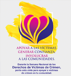 2021 Semana Nacional de los Derechos de Víctimas de Crimen Tarjeta de Lazo