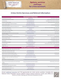 2024 National Crime Victims' Rights Week Referral Flier