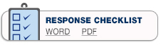Response checklist
