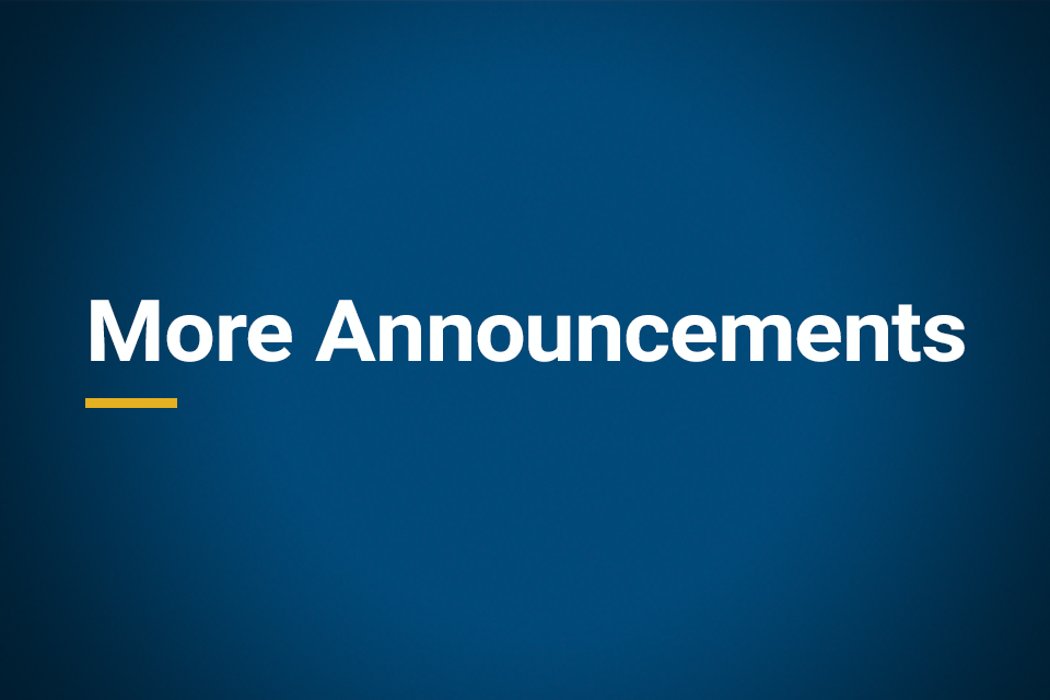 More Announcements