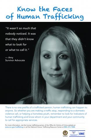 Faces of Human Trafficking Poster for Law Enforcement